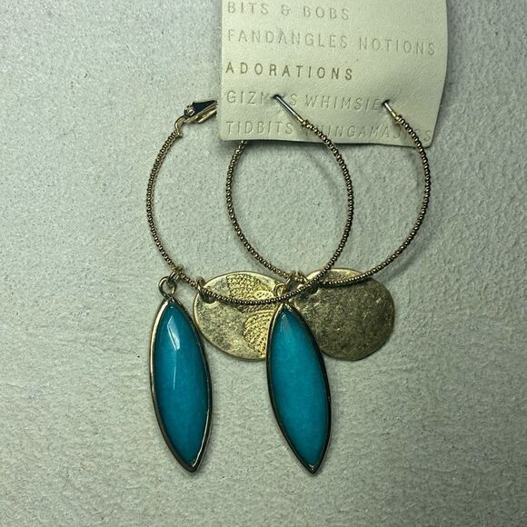 Anthropologie Melinda Charm Hoop Earrings - Picture 3 of 5